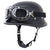 Vintage-Motorradhelm mit schützenden Goggles Brehn