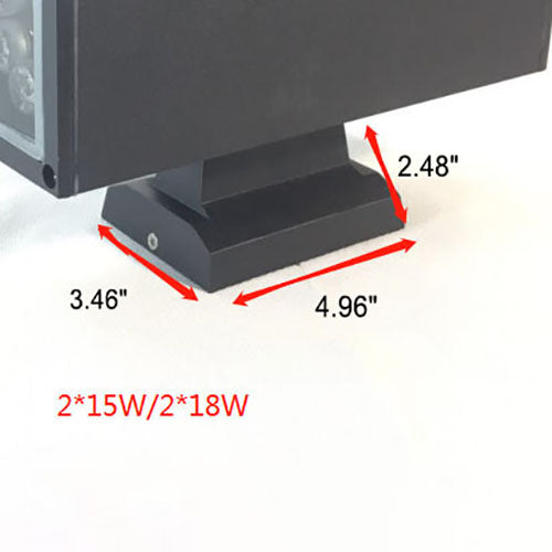 Moderner minimalistischer quadratischer Säulen-LED-leuchtender wetterfester Wandleuchten-Lampe | Brehn