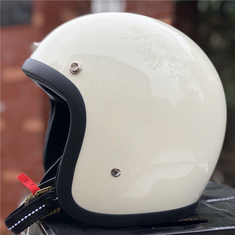 Klassischer Halbschalen-Motorradhelm Brehn