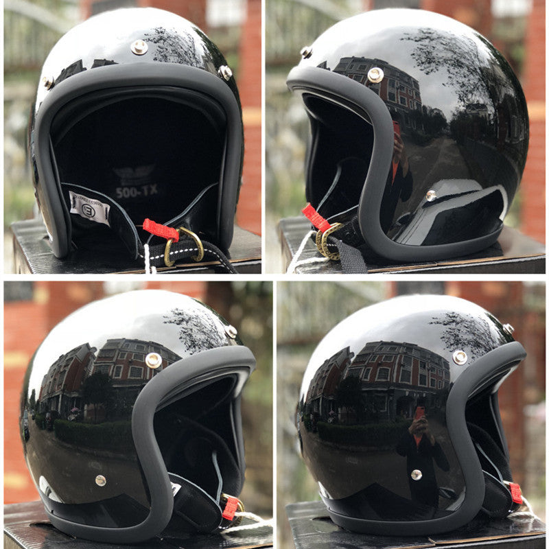 Retro Open-Face Motorradhelm Brehn