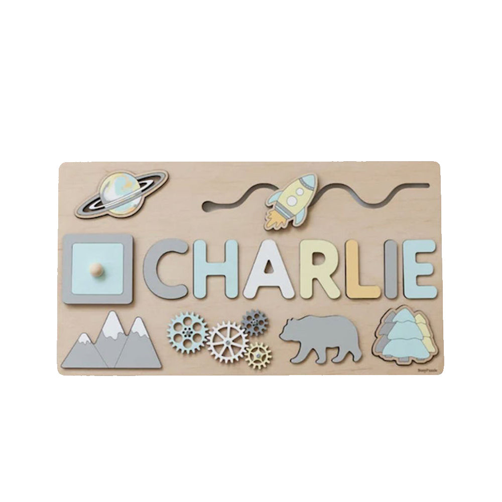 Brehn | Personalisierter Holzname-Puzzle