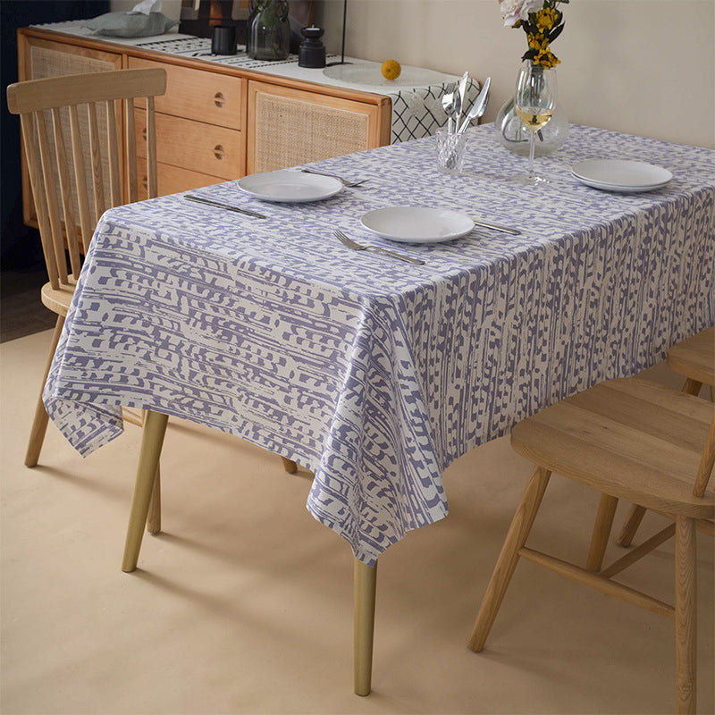 Florale Baumwoll-Mix Tischdecke mit botanischem Druck und pflegeleichter Beschichtung Brehn