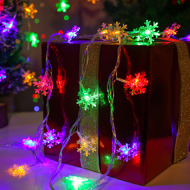 LED-Schneeflocken-Lichterkette für festliche Dekoration