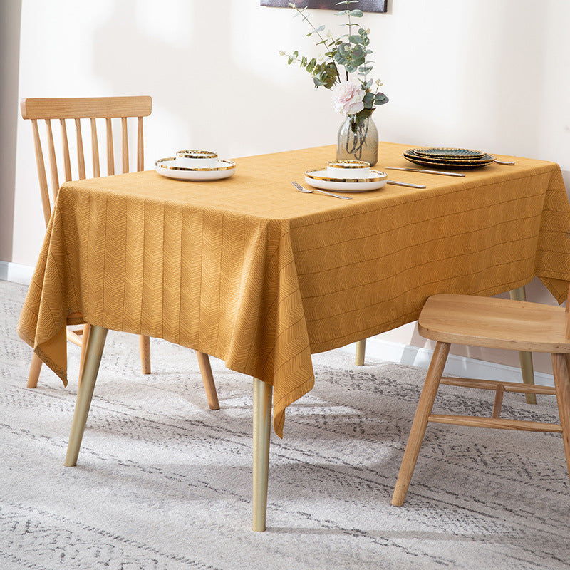 Florale Baumwoll-Mix Tischdecke mit botanischem Druck und pflegeleichter Beschichtung Brehn