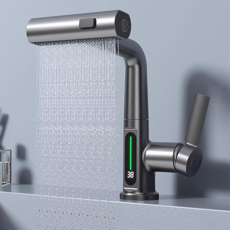 Brehn | AquaElegance Digitaler Wasserhahn Booster | Intelligente Steuerung mit präziser digitaler Anzeige für modernes Wohnen