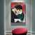 Brehn | Vintage Liebhaber in Pink Malerei Schwarz Marc Chagall Wandkunst Dekor für Wohnzimmer