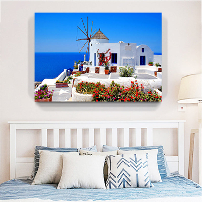 Brehn | Fotografie Küstenleinwand Wandkunst Strandlandschaft in hellen Farben für das Wohnzimmer