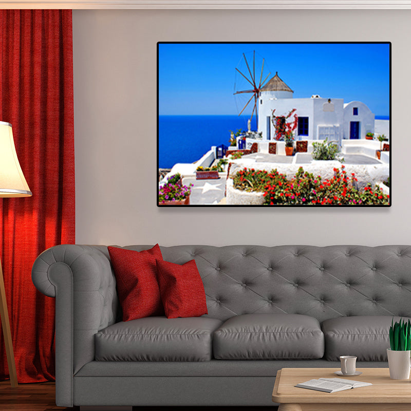 Brehn | Fotografie Küstenleinwand Wandkunst Strandlandschaft in hellen Farben für das Wohnzimmer