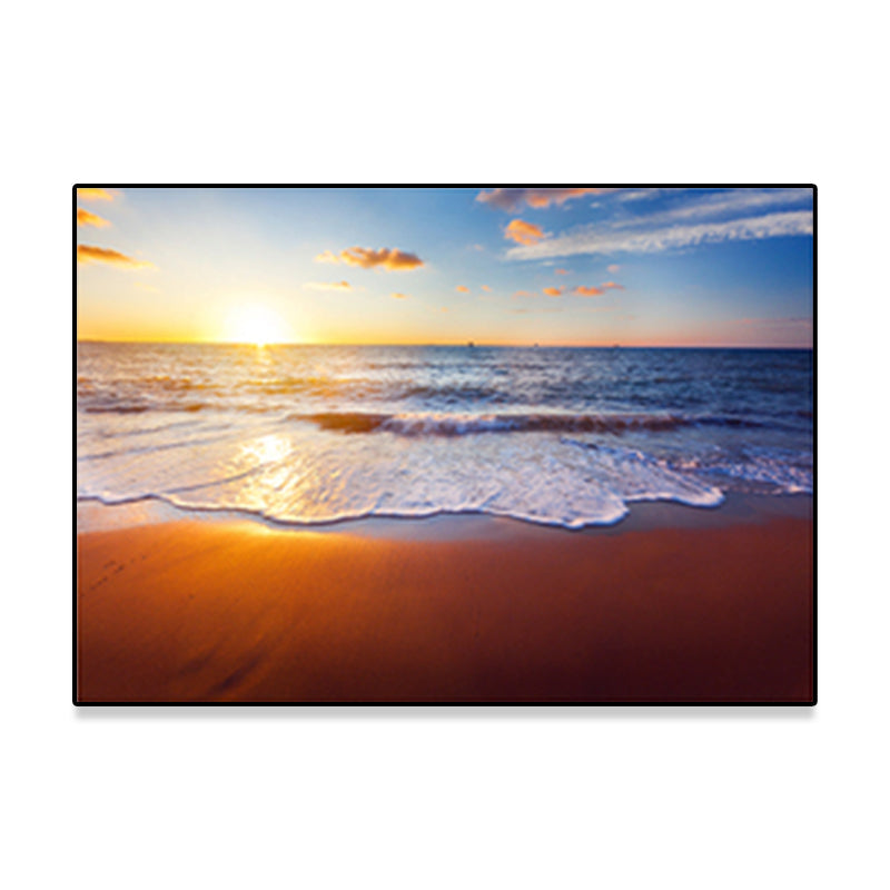 Brehn | Fotografie Küstenleinwand Wandkunst Strandlandschaft in hellen Farben für das Wohnzimmer