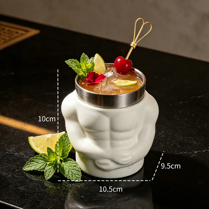 Edelstahlbecher mit Deckel, bruchsicher