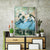 Brehn | Blaues Degas Balletttänzer Gemälde Texturiert Vintage Wohnzimmer Leinwand Wandkunst