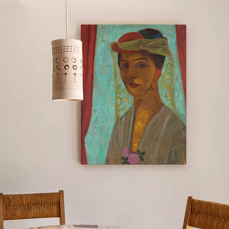 Brehn | Maiden und Flower Wanddekoration Vintage Texturierte Schlafzimmer Leinwand, Mehrere Größenoptionen