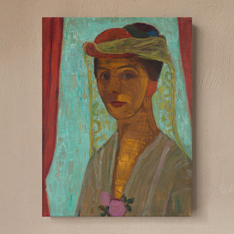 Brehn | Maiden und Flower Wanddekoration Vintage Texturierte Schlafzimmer Leinwand, Mehrere Größenoptionen