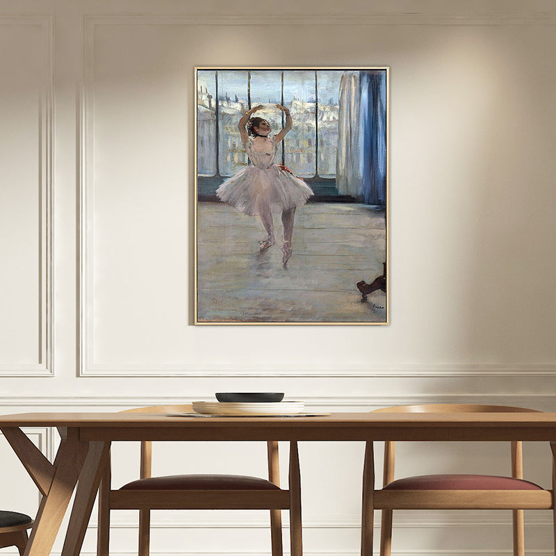 Brehn | Weiße Vintage Wanddekoration Edgar Degas Ballettgemälde Leinwand Wandkunst für das Schlafzimmer