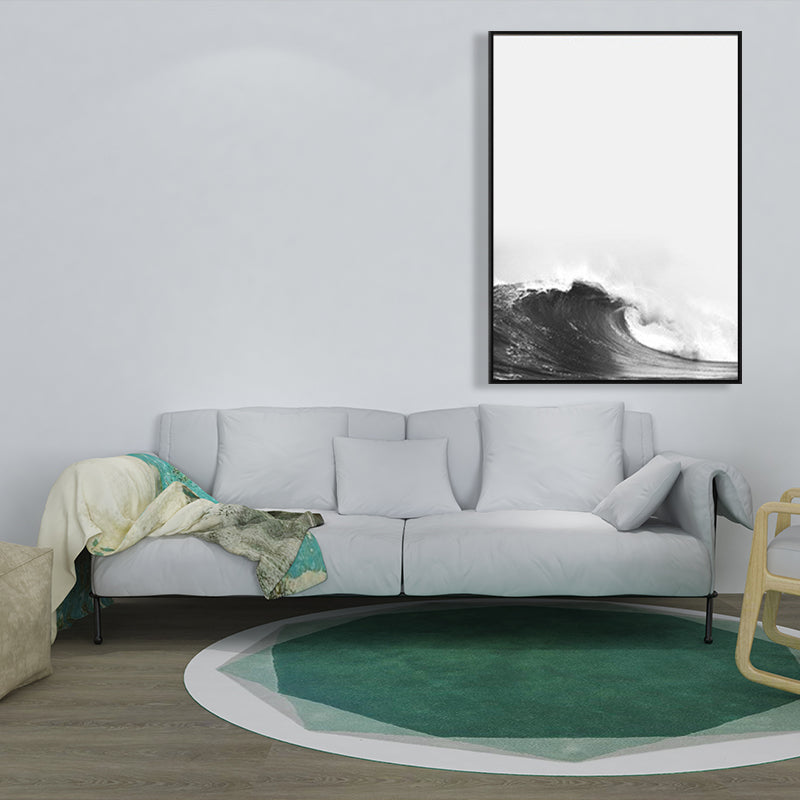 Brehn | Modernist Leinwanddruck Graue See Welle Wandkunst Dekor für Gästezimmer, mehrere Größenoptionen