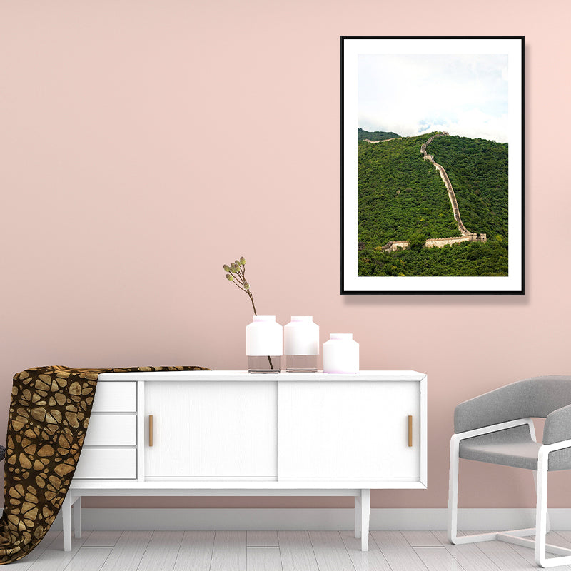 Brehn | Natürliche Landschafts-Wandkunst Küstentexturiertes Umwickeltes Leinwandbild in Heller Farbe für das Wohnzimmer