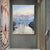 Brehn | Contemporary Riverside Landscape Canvas Keuken Wanddecoratie in Blauw, Meerdere Maten