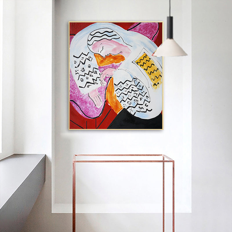 Brehn | Schlafendes Mädchen Leinwand für Schlafzimmer Ölmalerei Wandkunst Druck, Mehrere Größen Optionen