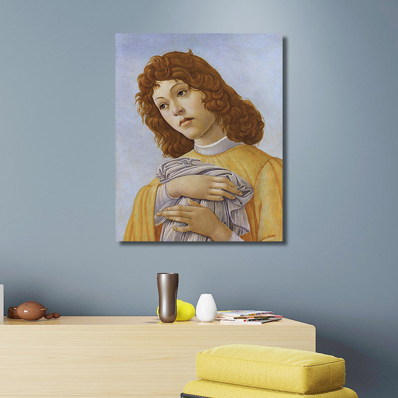 Brehn | Vintage Figurenmalerei Wandkunst Pastellfarbe Texturierte Leinwanddruck für Wohninterieur