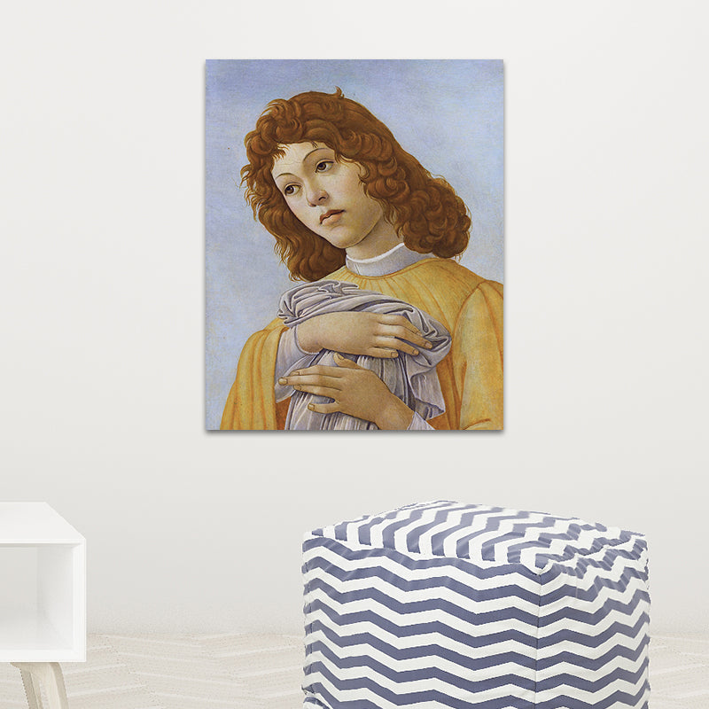 Brehn | Vintage Figurenmalerei Wandkunst Pastellfarbe Texturierte Leinwanddruck für Wohninterieur
