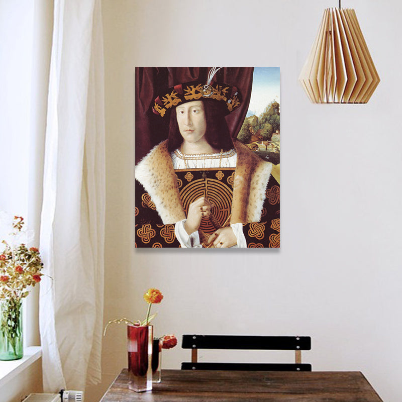 Brehn | Vintage Figurenmalerei Wandkunst Pastellfarbe Texturierte Leinwanddruck für Wohninterieur