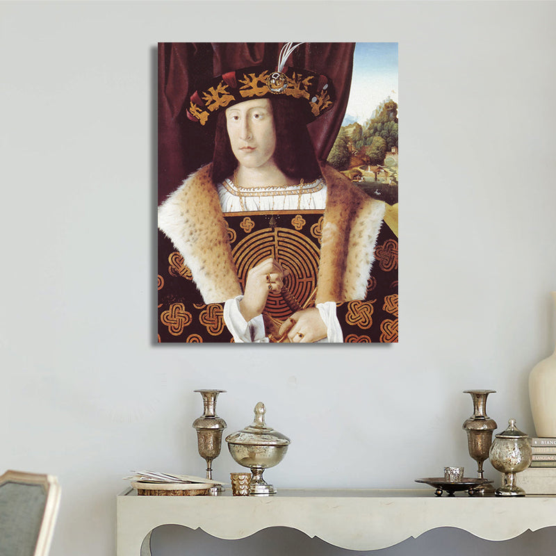 Brehn | Vintage Figurenmalerei Wandkunst Pastellfarbe Texturierte Leinwanddruck für Wohninterieur