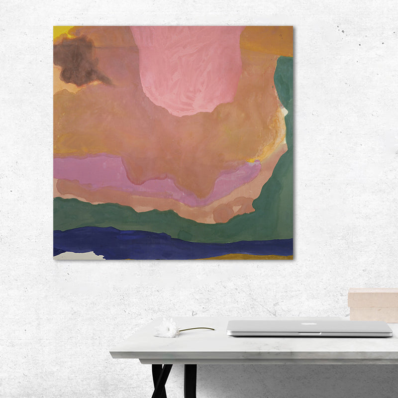 Brehn | Moderne Abstracte Canvas voor Eetkamer Aquarel Schilderij Kunst, Meerdere Maten