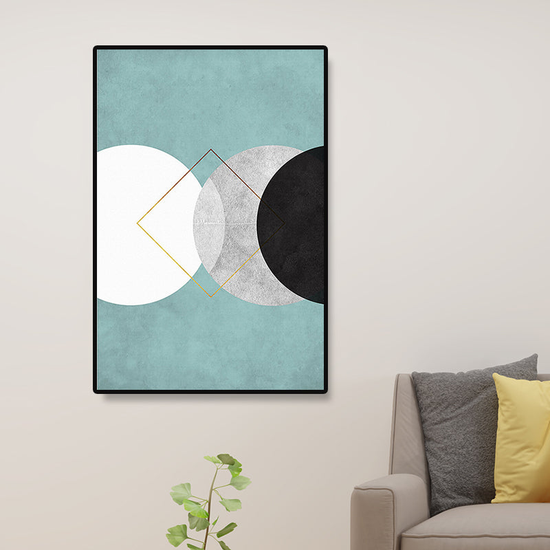 Brehn | Modernistische geometrische Leinwanddrucke Mehrfarbige Wandkunstdekoration für das Wohnzimmer