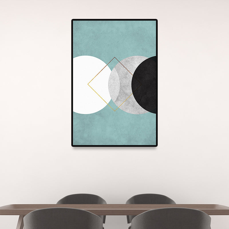 Brehn | Modernistische geometrische Leinwanddrucke Mehrfarbige Wandkunstdekoration für das Wohnzimmer