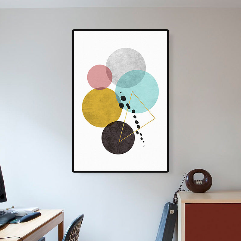 Brehn | Modernistische geometrische Leinwanddrucke Mehrfarbige Wandkunstdekoration für das Wohnzimmer