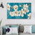 Brehn | Blühende Blumen Malerei Weiße Leinwand Wandkunst für das Mädchenzimmer, Texturiert