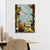 Brehn | Vintage Painting Blaue Musikalische Gruppe auf einem Balkon Leinwand Wandkunst für das Wohnzimmer