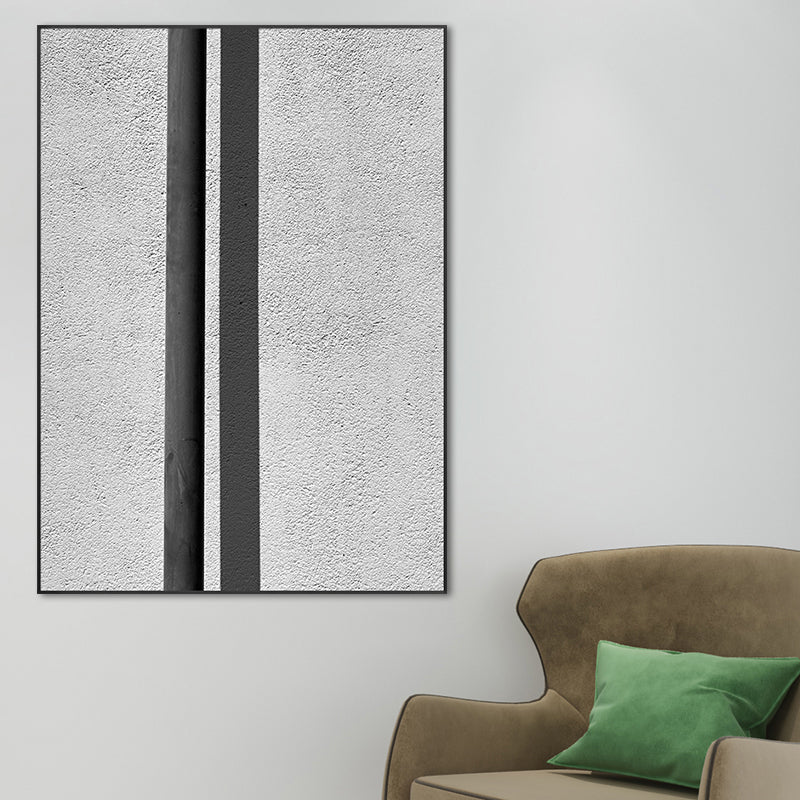 Brehn | Nordic Building Fenster Leinwanddruck Sanfte Farbe Texturiertes Wandkunst für Wohnzimmer
