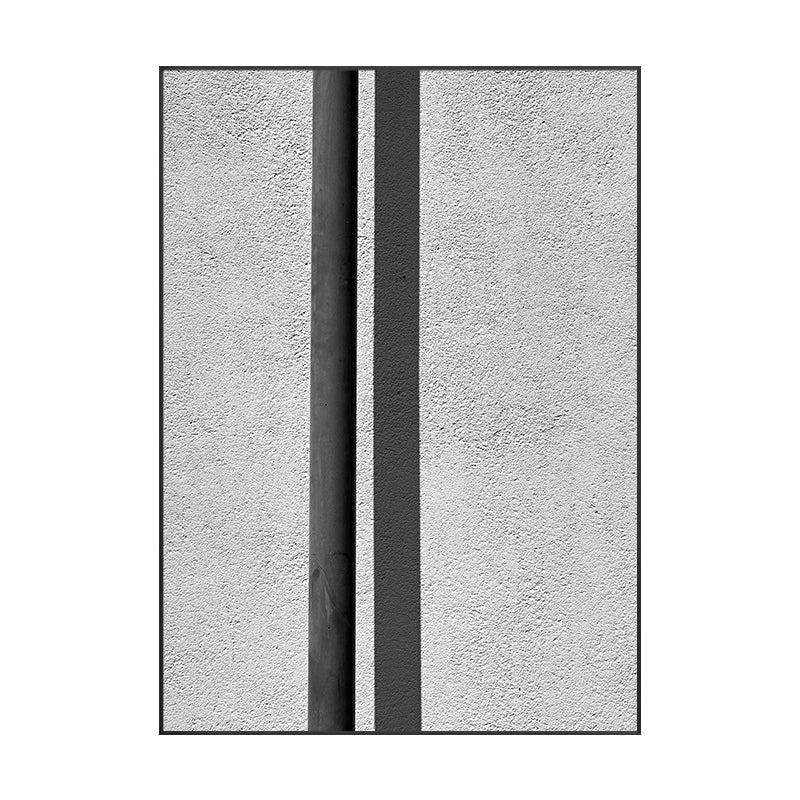 Brehn | Nordic Building Fenster Leinwanddruck Sanfte Farbe Texturiertes Wandkunst für Wohnzimmer
