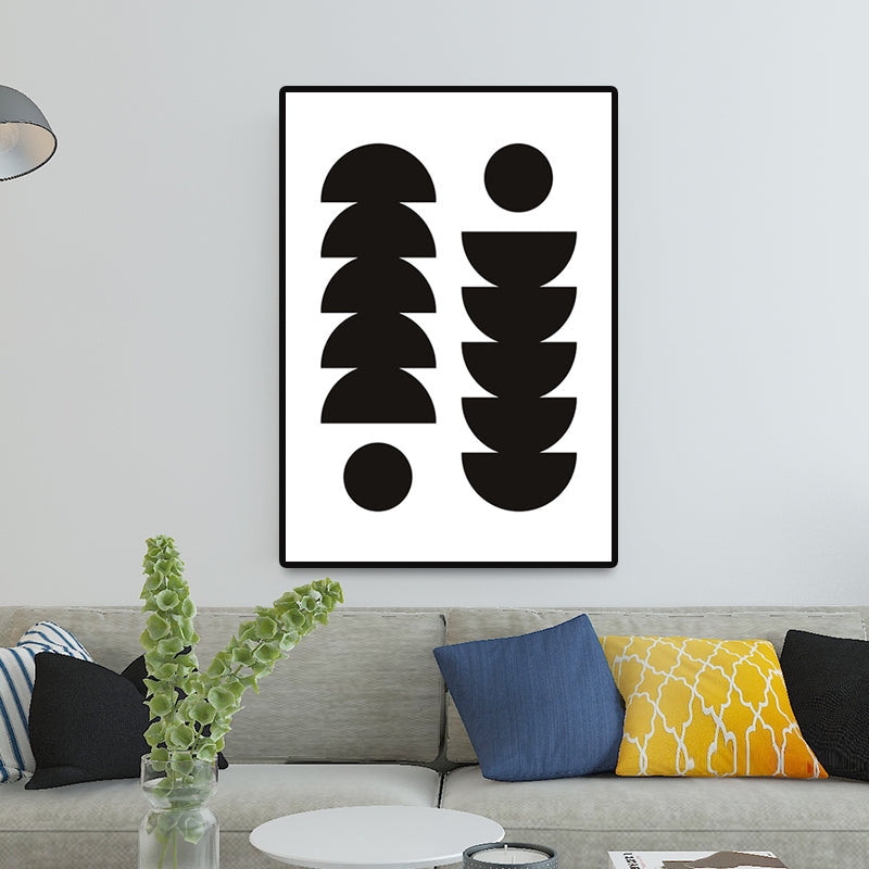 Brehn | Nordic Geometrische Umwickelte Leinwand Dunkle Farbige Dekorative Wandkunst Druck für das Wohnzimmer