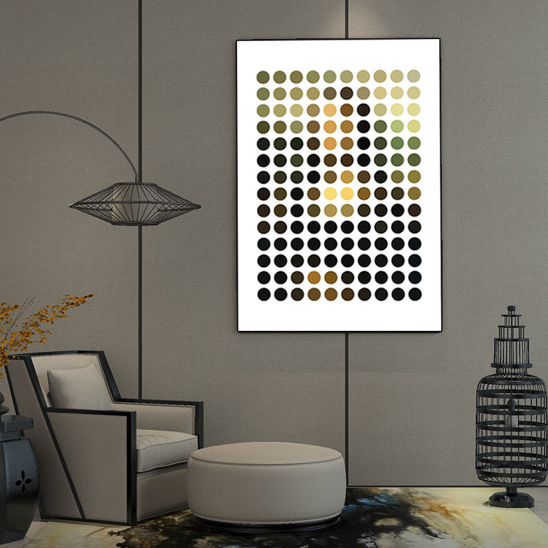 Brehn | Nordic Geometrische Umwickelte Leinwand Dunkle Farbige Dekorative Wandkunst Druck für das Wohnzimmer