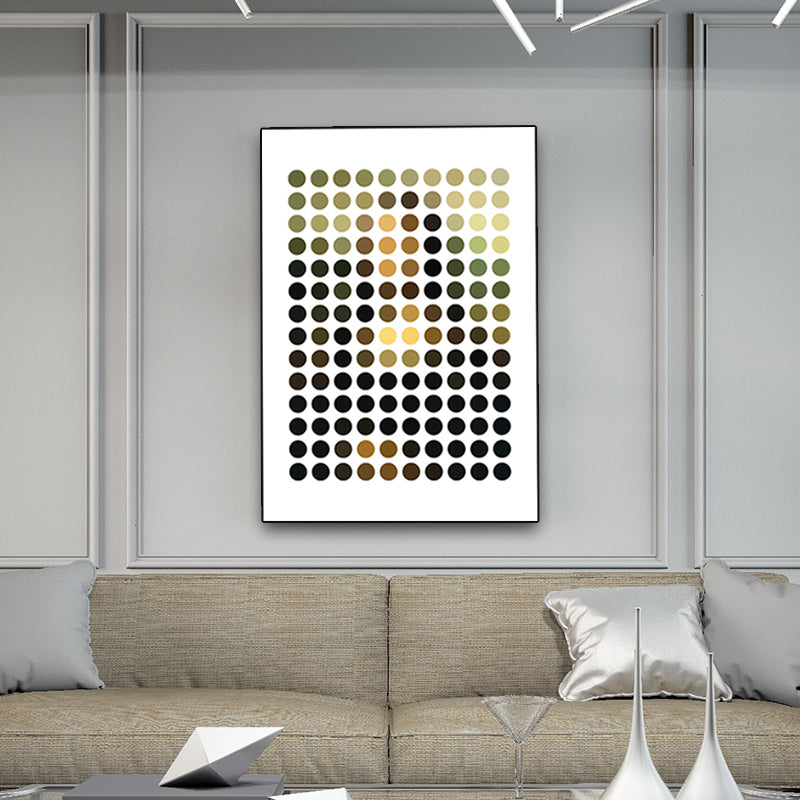 Brehn | Nordic Geometrische Umwickelte Leinwand Dunkle Farbige Dekorative Wandkunst Druck für das Wohnzimmer