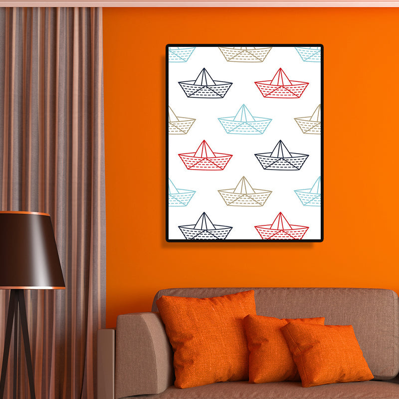 Brehn | Skandinavische nautische Element Wandkunst Leinwand dekorative sanfte Farbmalkunst für das Gästezimmer