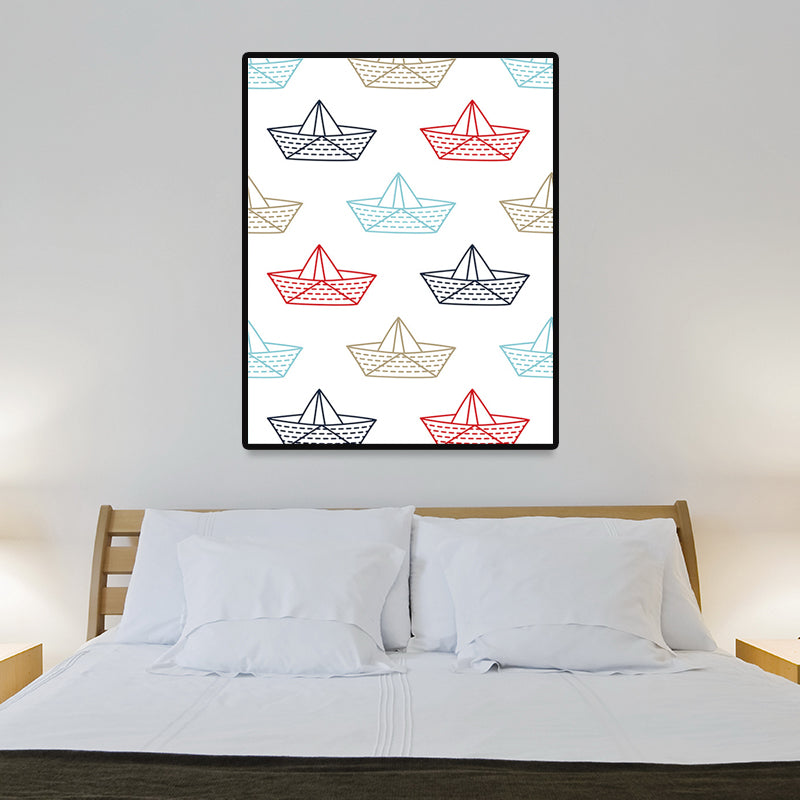Brehn | Skandinavische nautische Element Wandkunst Leinwand dekorative sanfte Farbmalkunst für das Gästezimmer