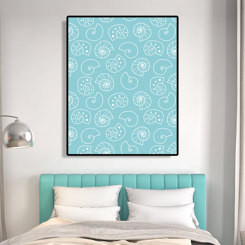 Brehn | Skandinavische nautische Element Wandkunst Leinwand dekorative sanfte Farbmalkunst für das Gästezimmer