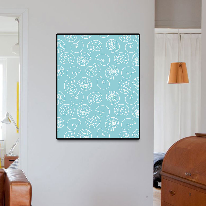 Brehn | Skandinavische nautische Element Wandkunst Leinwand dekorative sanfte Farbmalkunst für das Gästezimmer