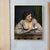 Brehn | Vintage Figur Ölmalerei Leinwand Haus Innenraum Wandkunst Dekor in Pastellfarbe