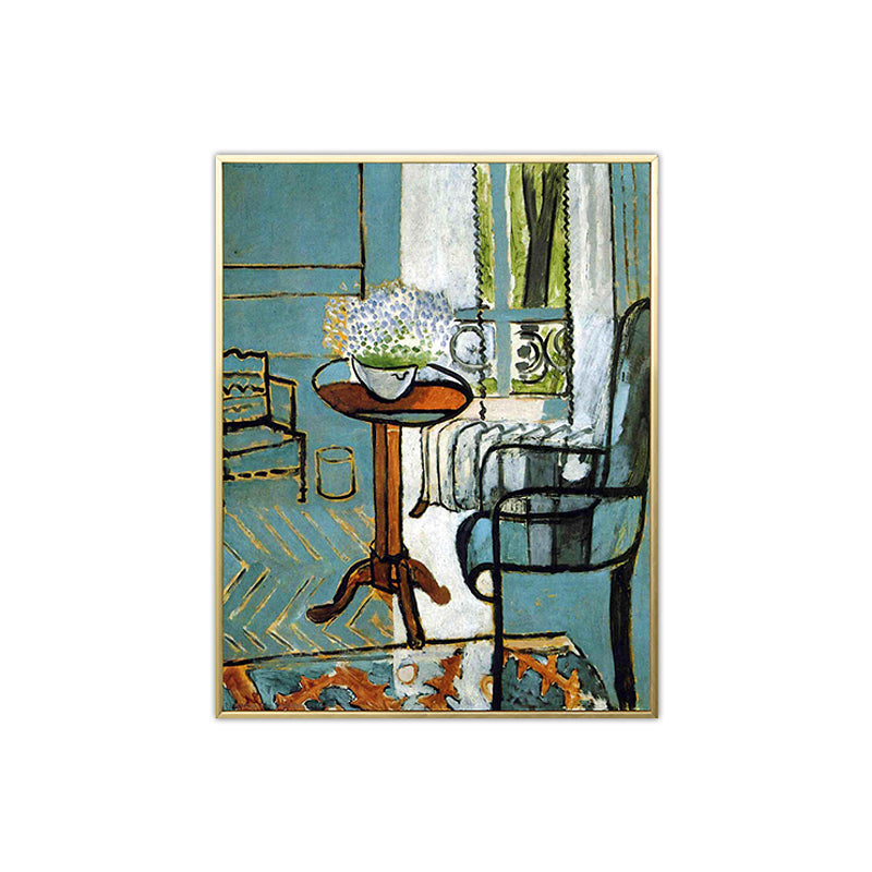 Brehn | Henri Matisse Blumenmalerei für Schlafzimmer Stillleben Wandkunst in Grün, Texturiert