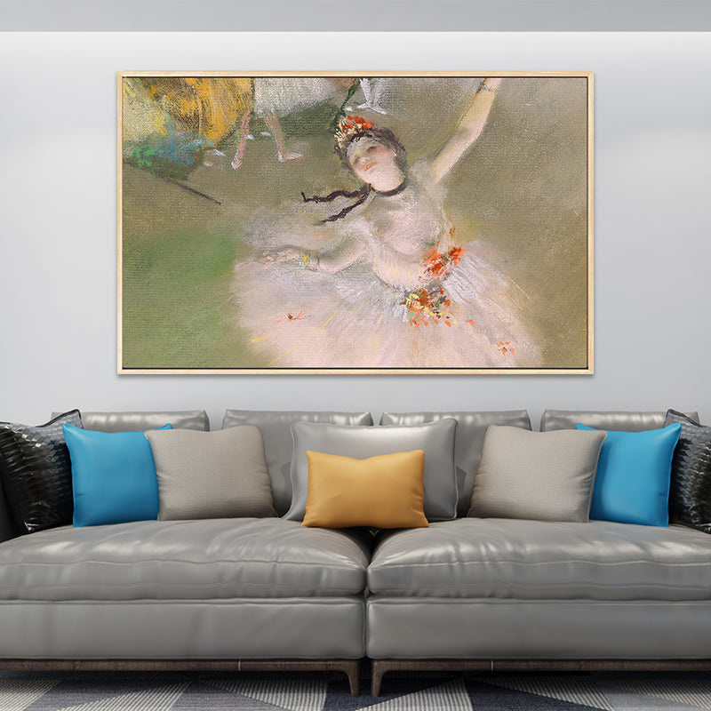 Brehn | Degas tanzende Ballerina Gemälde im weißen Retro-Stil Wandkunst Druck für das Schlafzimmer