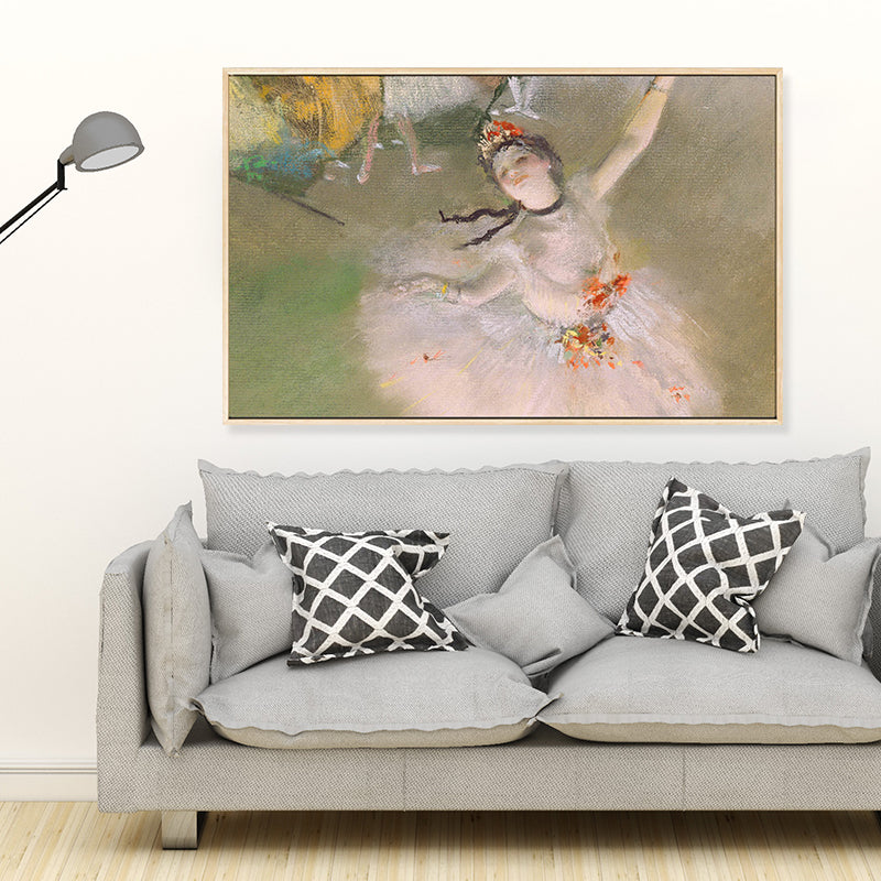 Brehn | Degas tanzende Ballerina Gemälde im weißen Retro-Stil Wandkunst Druck für das Schlafzimmer