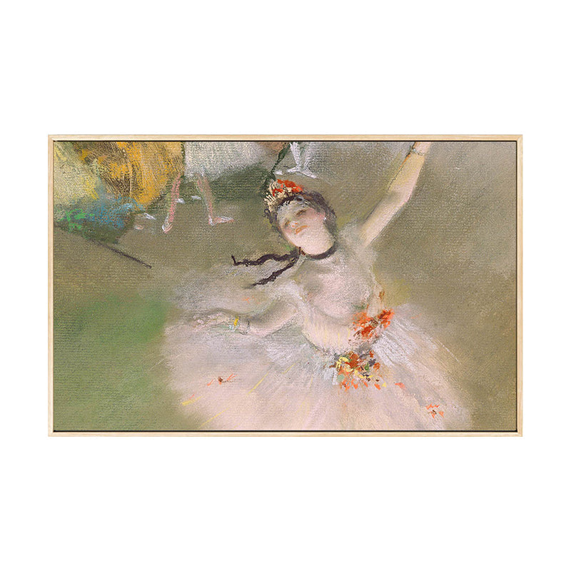 Brehn | Degas tanzende Ballerina Gemälde im weißen Retro-Stil Wandkunst Druck für das Schlafzimmer