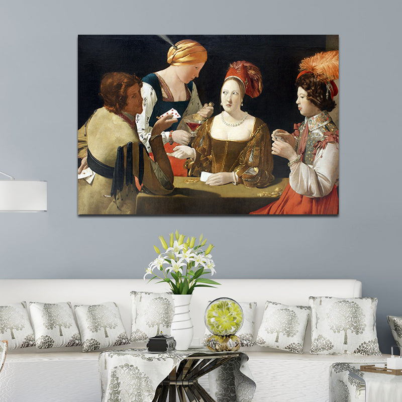 Brehn | Braune Vintage-Canvas-Druck Der Schwindler mit dem Kreuzkopf Grußkarte Malerei für das Zimmer