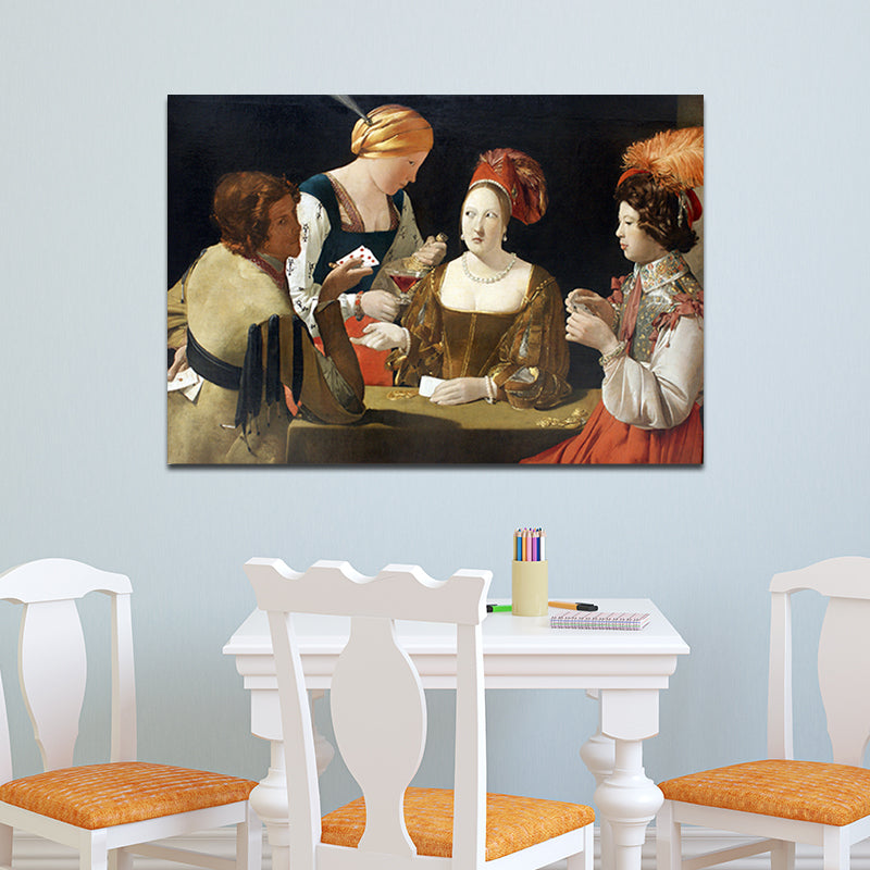 Brehn | Braune Vintage-Canvas-Druck Der Schwindler mit dem Kreuzkopf Grußkarte Malerei für das Zimmer