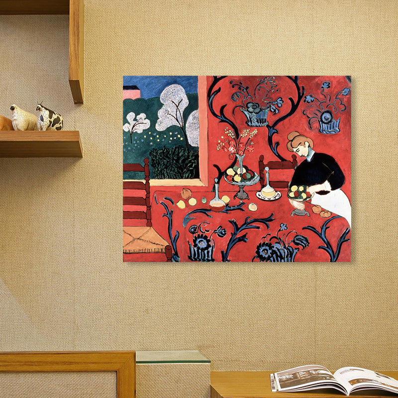 Brehn | Harmonie in Rot Leinwandkunst Strukturfertige Oberfläche Fauvismus Haus Innenwandschmuck