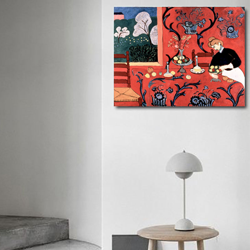 Brehn | Harmonie in Rot Leinwandkunst Strukturfertige Oberfläche Fauvismus Haus Innenwandschmuck